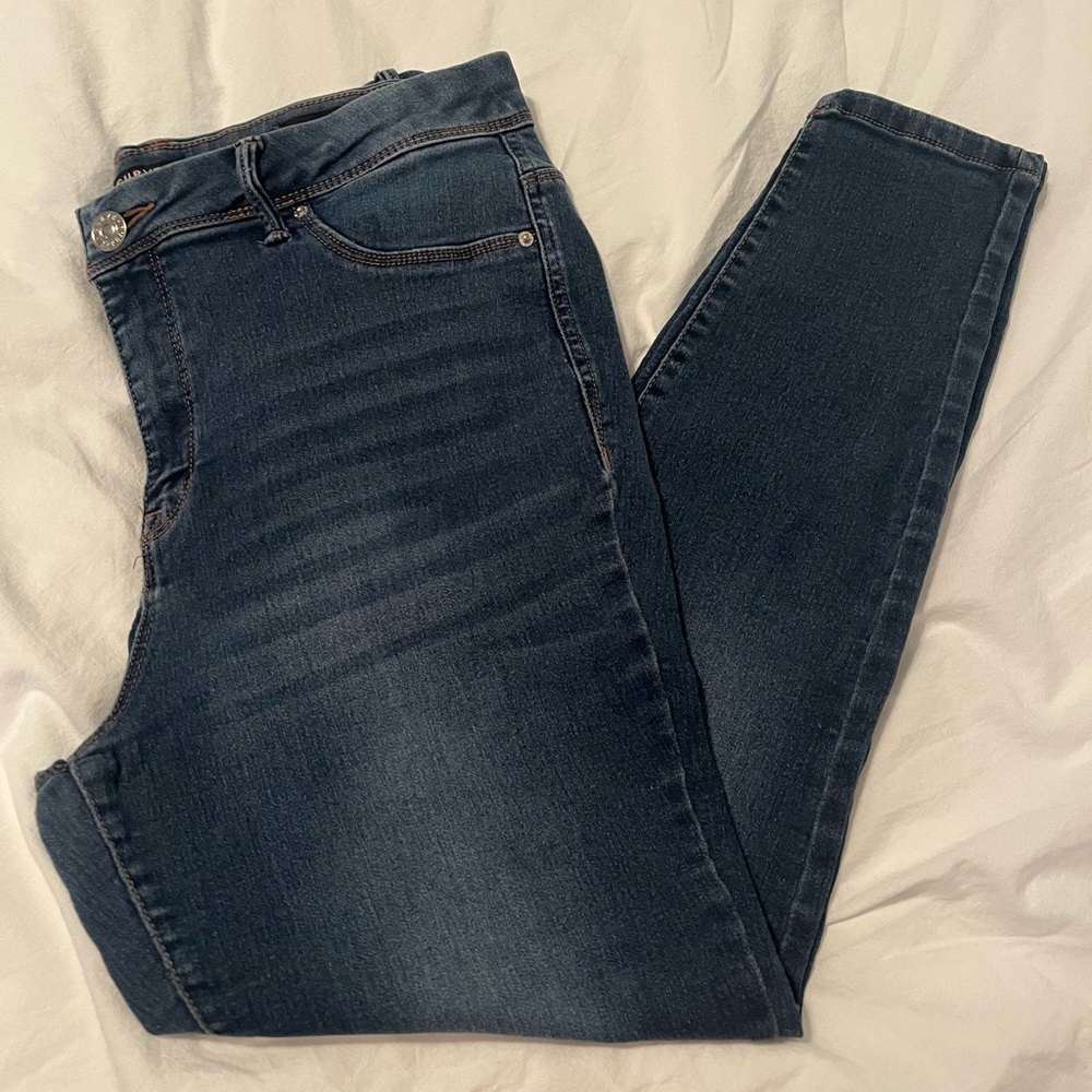 Curve Appeal Size 14 Minimalist Jeggings High Rise Stretch Skinny Leg Dark Wash